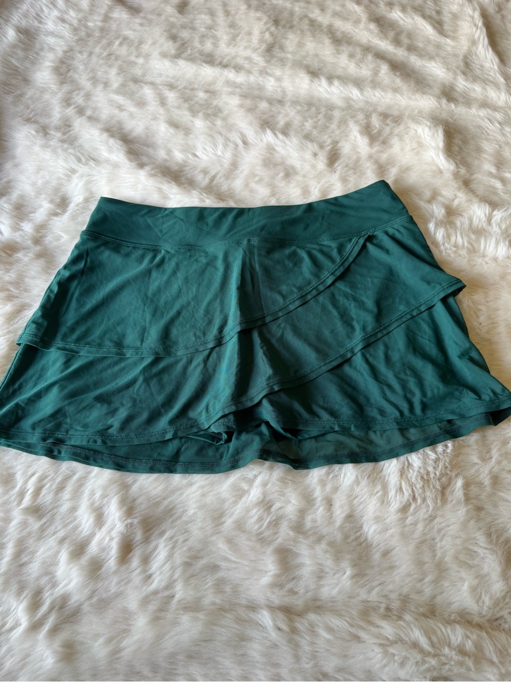 Coco Reef Forest Green Layered Mini Skort